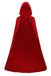 2PCS Mantello da cappuccio con abito corsetto rosso anni '70