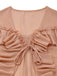 Blusa boho tinta unita con volant a cascata anni '70