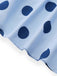 Abito a pois plissettato senza spalline blu anni '40
