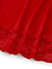 Camicia da notte con pizzo e spalline sottili rosso anni '40