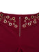 2PCS Top punk senza spalline con fibbia in metallo e pantaloni anni '70