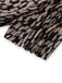 Tuta corta marrone anni '40 in raso leopardato con scollo a V