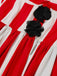 Abito a righe da clown malvagio Halloween anni '60
