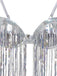 Bikini con frange in paillettes olografiche argento anni '70