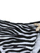 Bikini a fascia con stampa zebrata e stelle marine anni '60