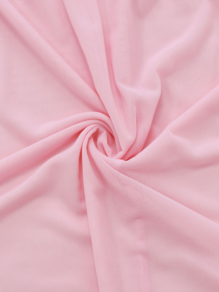 Camicia da notte babydoll in rete in pizzo con fiocco anni '50