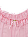 Camicia da notte babydoll in rete in pizzo con fiocco anni '50