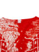 Abito con stampa sangue horror Halloween rosso anni '50
