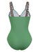 Leopard print one-piece swimsuit back view showcasing stylish cut and animal pattern design perfect for beach resort and pool parties