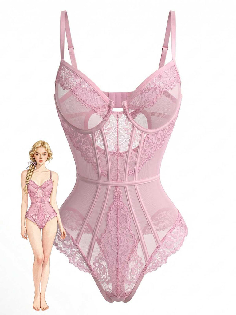 Lingerie-anni '8- in-pizzo-floreale-body-intimo