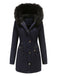Cappotto con cerniera e rifiniture in pelliccia anni '50