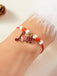 Bracciale regolabile intrecciato a forma di cuore per San Valentino