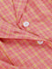 Abito plaid con revers e cintura rosa anni '50