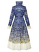 Cappotto con colletto alto Madame Morrible Stardust blu anni '30