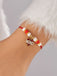 Bracciale regolabile intrecciato a forma di cuore per San Valentino