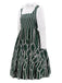 Abito Wicked a righe irregolari patchwork verde anni '60