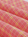 Abito plaid con revers e cintura rosa anni '50