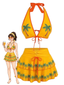 [Prevendita] Set Bikini Arancione Anni '60 Multistrato con Palme da Cocco