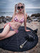 [Prevendita] Set Bikini Gotico con Stampa Teschi a Righe Rosa Anni '80 3