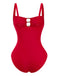 Costume Intero Ruched con Taglio Contenitivo Anni '50 5