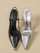 Silver Rhinestone Stiletto High Heels