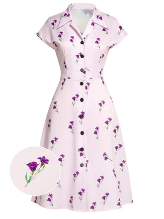 [Prevendita] Abito con risvolto Petunia viola anni '40