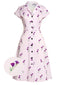 [Prevendita] Abito con risvolto Petunia viola anni '40