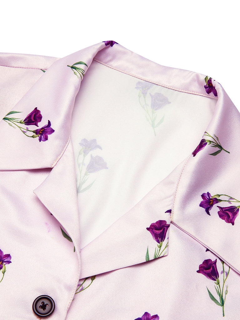 [Prevendita] Abito con risvolto Petunia viola anni '40