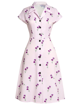 [Prevendita] Abito con risvolto Petunia viola anni '40