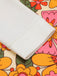Abito patchwork fioreale a risvolto arancione anni '60