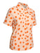 2PCS Camicia e gonna floreale colore arancione anni '60