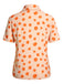 2PCS Camicia e gonna floreale colore arancione anni '60