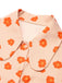 2PCS Camicia e gonna floreale colore arancione anni '60