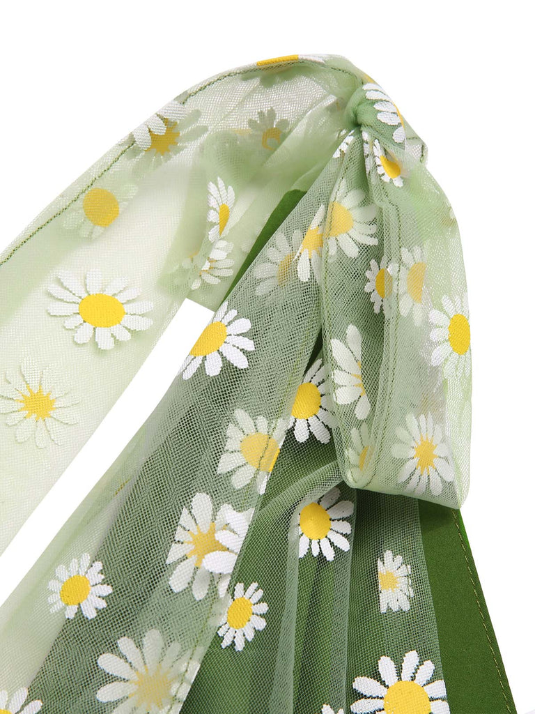 [Pre-Vendita] Abito Blu Daisy in Rete Svasato Anni '50 8