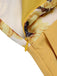 Tuta corta giallo girasoli con scollo all'americanaanni '50