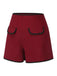2PCS Camicetta a righe blu e pantaloncini rosso anni '50