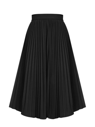 Gonna plissettata elegante nero anni '50