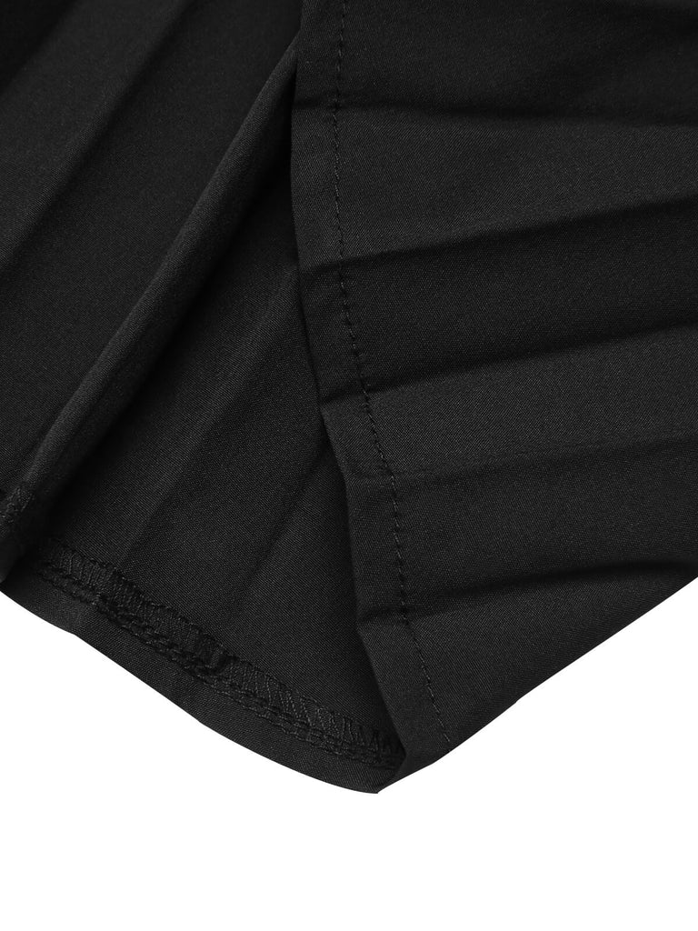 Gonna plissettata elegante nero anni '50
