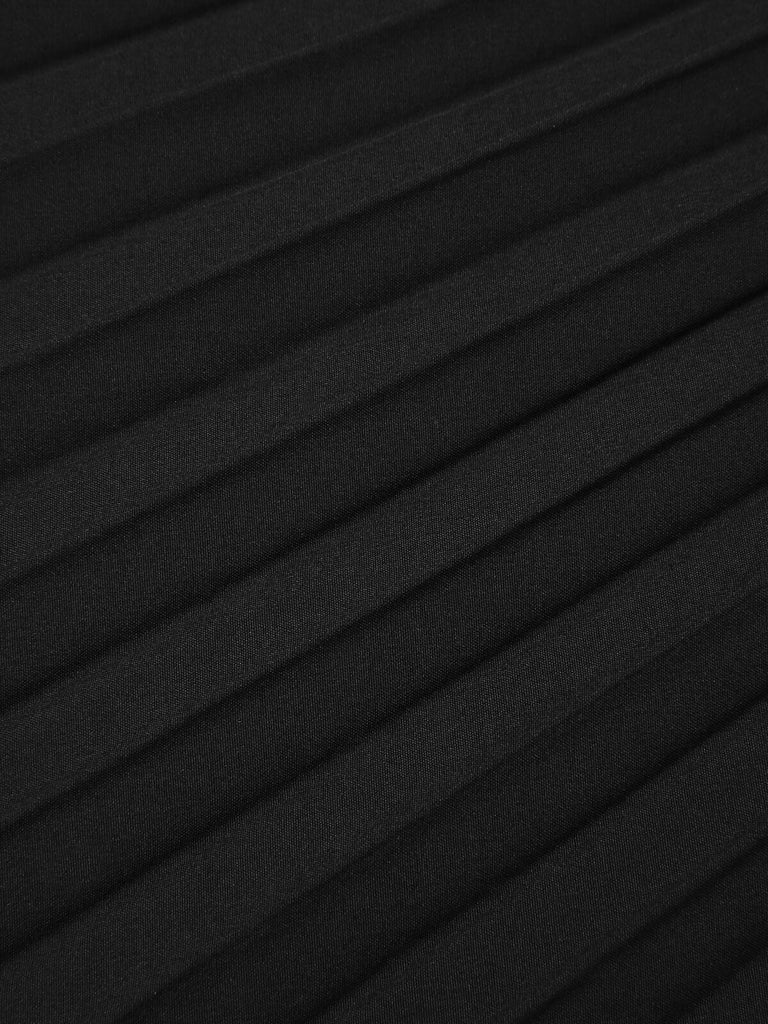 Gonna plissettata elegante nero anni '50
