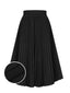 Gonna plissettata elegante nero anni '50