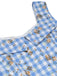 Abito plaid a rosa lacci fiocco blu anni '40