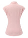 Camicetta con revers plaid Gingham rosa anni '50