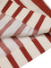 2PCS camicetta a righe e gonna rosso arancione anni '50
