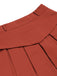 2PCS camicetta a righe e gonna rosso arancione anni '50