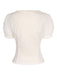 Camicetta in pizzo con maniche a sbuffo beige anni '50