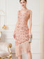 Abito Gatsby  paillettes nappe orlo obliquo anni '20