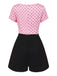 [Prevendita] Tuta corta fiocco a pois Rosa anni '50