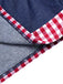 Tuta corta in denim a contrasto spalle scoperte anni '50