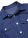 Tuta corta in cotone tinta unita in denim marrone anni '70