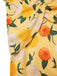 Abito arricciato fiori di ortensia giallo anni '50